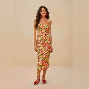 FARM Rio Apple Midi Dress XS